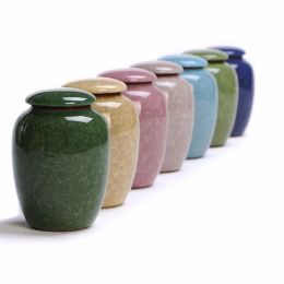 accessories 6 Colour Ice Crack Tea Caddy Tea Box Ceramic Sealed Storage Jar Kungfu Tea Canister Teaware Kitchen Home Decor