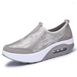 Casual Shoes Women Flats Breathable Mesh Platform Sneakers Slip On Soft Ladies Light Mouth