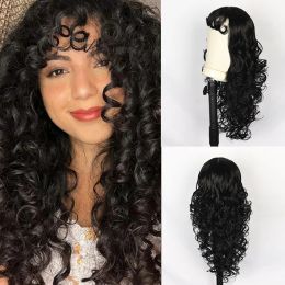 Wigs Long Curly Wavy Synthetic Wig Natural Color Wigs for Balck Women Loose Wave Hair Glueless Heat Resistant For Daily Party Use