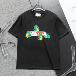 Designer Men T Shirts Fashion Breathable Cartoon Letter Print Short Sleeve Street Hip Hop Tops Casual Male Tee Clothing