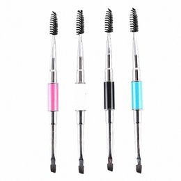quality Double Ended Eyes Makeup Brush Eyebrow Powder Eyel Brushes Eye Mascara Cosmetic Beauty Make Up Brush Comb Tools N85K#