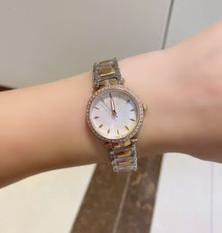 Fashion limited edition women's watch 33mm thickness 8mm Swiss quartz movement pearl dial stainless steel strap with diamond watch