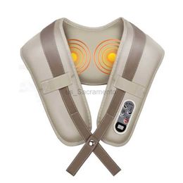 Massaging Neck Pillowws Portable Massage Shawl Pillow Electric Knocks Cervical Shiatsu Back Shoulder and Smart Anti Cellulite Neck Massager Office Home 240323