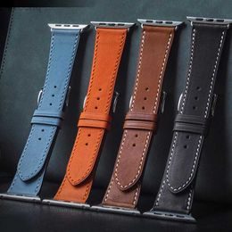 Watch Bands Leather strap for Watch Band 45mm 44mm 40mm strap for iWatch Ultra 2 49mm series 9 8 7 6 5 4 SE 24323