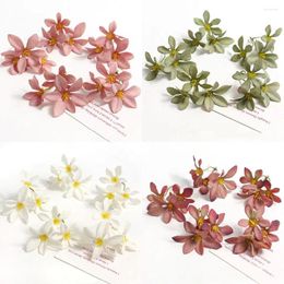 Decorative Flowers 20Pcs Flower Crown Floret Mini Fake Wall Decorations For Home Decor Wedding