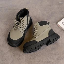 Boots Ankle Boot Shoes For Girls Cotton Plus Velvet Keep Warm Personality Trendy All-match Round Toe Children's Winter