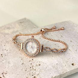 New Small and Delicate with Diamond Inlay, Light Luxury, Medieval Niche, Roman Women's Watch