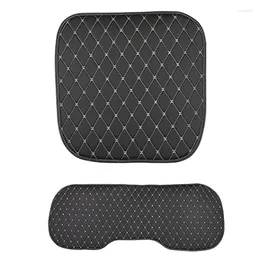 Car Seat Covers Pu Leather Bottom Protectors Pad Mat Cushion For Auto Vehicle Four Season Universal