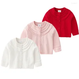 Jackets Baby Girls Sweater Coat Toddler Cardigans Born Knitwear Autumn Cardigan Long-sleeve Cotton Jacket Tops