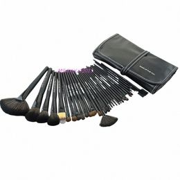 brand New 32 In 1 Black Makeup Brushes Set Kits Profial Face Cosmetics Lipstick Eyeshadow Powder Brushs with Bag F5C5#