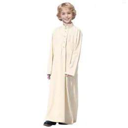 Clothing Sets Islamic Kids Boys Long Sleeve Loose Muslim Robes Saudi Arabia Pakistan Costumes Dress Kaftan Robe
