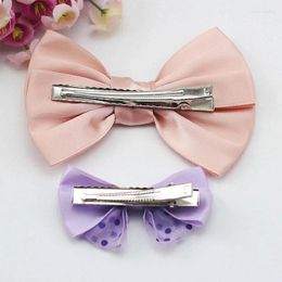 Hair Accessories Fashion Metal Flat Barrette Single Clips Handmade Bows DIY Hairpins Jewelry Making Women Gifts