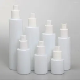 Storage Bottles 100cc Travel Refillable Perfume Bottle With White Spray Mist Lid 100ml Glass Lotion/cream/toner Packing