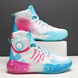 Boots New Arrival High Top Basket Shoes Men Unisex Nonslip Wearable Jelly Sneakers Man Outdoor Athletic Basketball Shoes Men Trainers