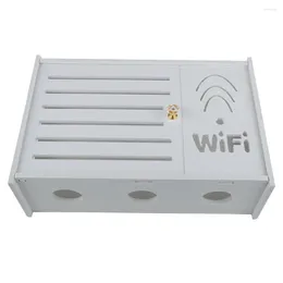 Hooks DIY White Wireless Wifi Router Shelf Storage Box Home Socket Decor Wall-mounted TV Set-top Rack Cable Power Organiser