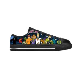 Shoes Doo Anime Cartoon Manga Comic Dog Horror Scoobys Casual Cloth Shoes Low Top Comfortable Breathable 3D Print Men Women Sneakers