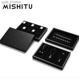 Jewellery Boxes MISHITU Multifunctional Jewellery Display Storage Box Rings Earrings Necklace Storage Case New Design Jewellery Display Box L240323