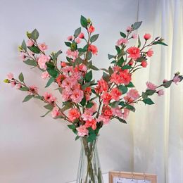 Decorative Flowers 2 Forks Camellia Artificial Flower Fake 3/5PC Branch Wedding Party Backdrop Home Wall Outdoor Garden Table Decor