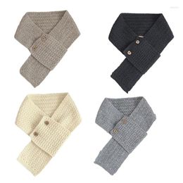 Scarves Knitted Imitation Wool Feel Solid Color Scarf Super Soft & Warm For Winter