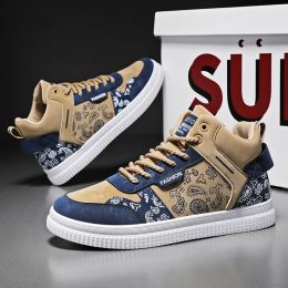 Shoes Brand Mens High Top Casual Sneakers Basketball Shoes Trendy Boys Nonslip Sports Shoes Outdoor Training Athletic Tennis Shoes