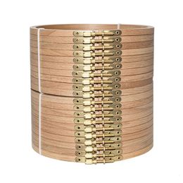 10pcs/lot Dia 3-12inch Round Wooden Beech Cross Frame Hoops Craft Embroidery Tools (9 Size Options)