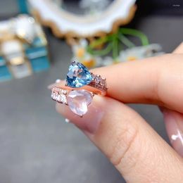 Cluster Rings Duobao Ring Sterling Silver 925 Engagement High Clarity Full Fire Colour Women's Luxury Gem Certified Jewellery Boutique