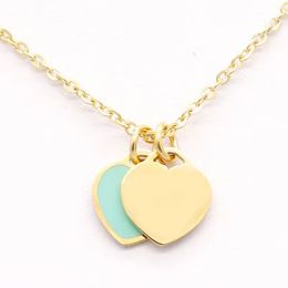 Blue Heart Necklace Designer Necklace Gold Necklace Jewlery Designer for Women Tc Sier Chain Charms Mother Designer Jewellery Woman Daughter Fine Gift