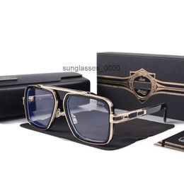2024 Men Vintage Pilot Square Womens Sun Glasses Fashion Shades Golden Frame UV400 Gradient LXN-EVO DITA 84QG