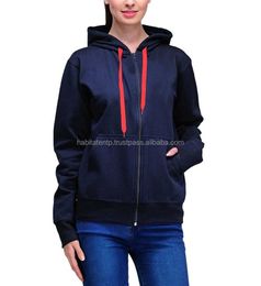 Womens Cotton Sweatshirt Navy Blue Women Hoodies