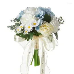 Decorative Flowers Bridesmaids Bouquet Artificial Flower Combo Wedding Elegant Party Display Decorations