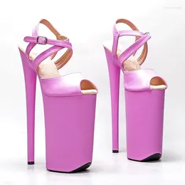 Dance Shoes LAIJIANJINXIA 26CM/10inches PU Upper Sexy Exotic High Heel Platform Party Sandals Pole Model Shows 005