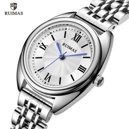 RUIMAS Women's Quartz Watches Luxury Business Wristwatch Stainless Steel Waterproof Dress Watch Lady Relogio Feminino Clock 5174i