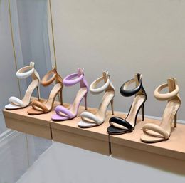 Sandals10.5cm stiletto Heels Sandals 8.5cm Dress shoes heel for women summer luxury designer Sandals foot strap heeled Rear zipper footwear