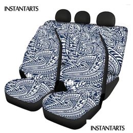 Car Seat Covers Ers Fit Polynesian Totem Pattern 3D Design Fl 4Pcs/Set Front Rear Er Nonslip Interior Drop Delivery Mobiles Motorcyc Dhvfl