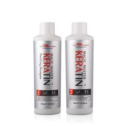 Treatments Natural Coconut Oil Keratin MMK Hair Treatment and Straighten Free Formalin 120ml Magic Master Keratin+Purifying Shampoo