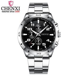 CHENXI Brand Top Original Men Watches Fashion Casual Business Male Wristwatch Stainless Steel Quartz Man Watch Relogio Masculino212y