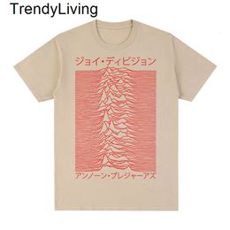 New 24ss Mens T-Shirts JOY DIVISION T-shirt Unknown Pleasures LOVE WILL TEAR US APART Cotton Men Womens Unisex Tshirts