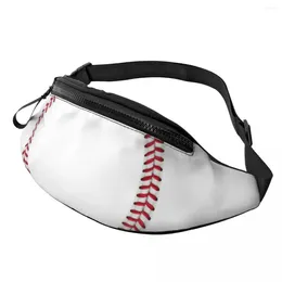 Waist Bags Baseball Lace Pattern Fanny Bag Customized Softball Thread Crossbody Pack Men Women Traveling Phone Money Pouch