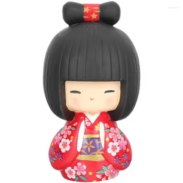Decorative Figurines Japanese Kimono Doll Resin Restaurant Tabletop Ornament