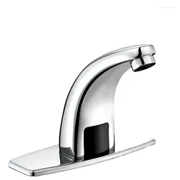 Bathroom Sink Faucets Automatic Touch-Free Sensor Water Saving Inductive Electric Tap Coldwater Touchless Battery Power