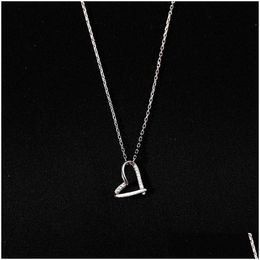 Pendant Necklaces New Luxury Cz Heart Choker Necklace 18K Gold Chain For Women Jewelry Gifts Drop Delivery Pendants Dhxyo