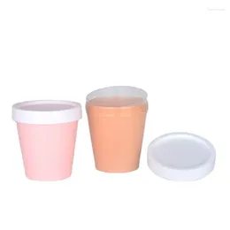 Storage Bottles 15pcs Plastic Cream Jar Pink Green Orange Blue Frost Makeup Container Wide Mouth Facial Bottle 200ml Empty Cosmetic Pots