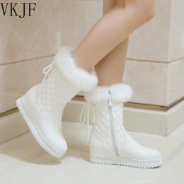 Boots Big Size 3443 Fashion Women Snow Boots Ladies Height Increasing Shoes Woman Leisure Party Winter Warm Fur Boots 2022