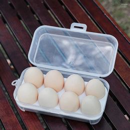 Storage Bottles Portable Egg Holder Container Shockproof 3/4/8 Grids Eggs Box Case Transparent Kitchen Organiser For Outdoor Camping Picnic
