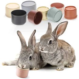 Sorting Nesting Stacking toys Stacked cup toy for rabbits multi-color reusable small animal puzzle hiding food playing with pet 24323