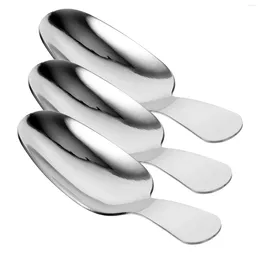 Spoons 3 Pcs Dessert Spoon Stainless Steel Home Tableware Olives Short Handle Tea Honey Scoops Metal Kitchen