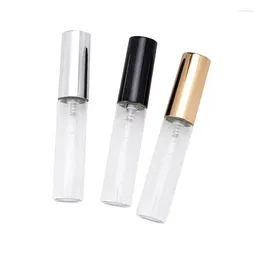 Storage Bottles 5ml Clear Glass Atomizer Bottle Colored Aluminum Cap Spray Perfume Travel Vials Container LX3492