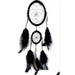 Arts And Crafts Whole 15Pcslot Black Dream Catcher Original Wind Chimes Dreamcatcher Car Pendant Home Decor 93815819489974 Drop Delive Otidc