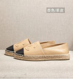 Neue Designer Flache Freizeitschuhe Frau Espadrilles Luxus Damen Loafer Cap Toe Fischer Segeltuchschuhe Damen Wohnungen Top Quilty Frühling Herbst Weibliche Mädchen Schuhe 42