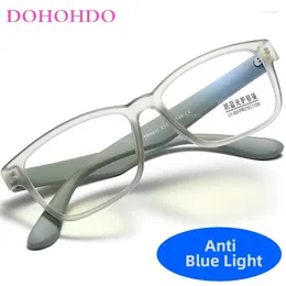 Sunglasses DOHOHDO Rectangle Women Anti Blue Light Eyewear Personality Men Eyeglasses TR90 Ultralight Flat Computer Glasses UV400